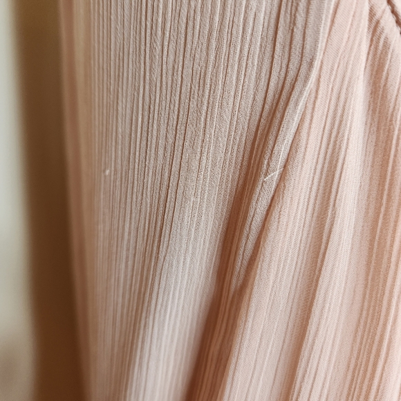 Alice + Olivia Strapless Nude Blush Maxi Gown with Lace Inserts Size 4 - Picture 13 of 13